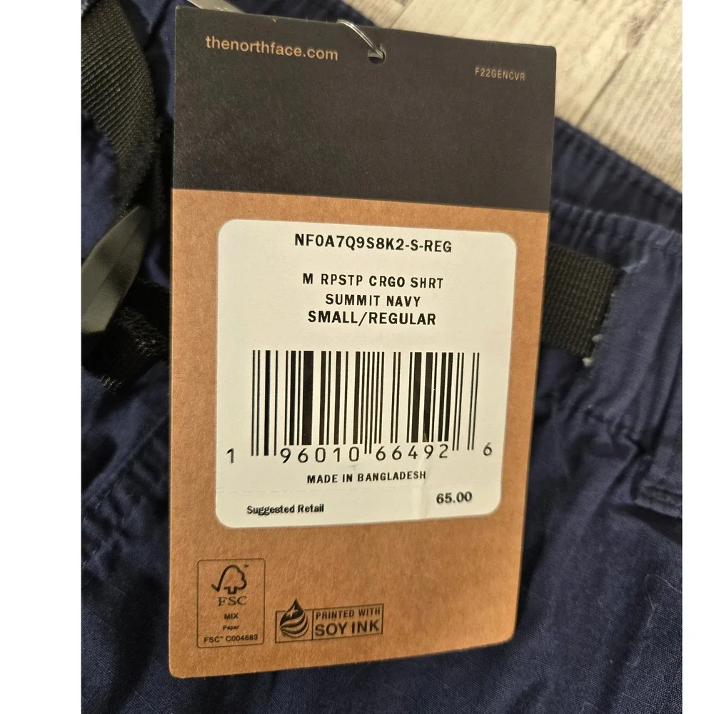 The North Face Mens Ripstop Cargo Shorts Summit Navy NF0A7Q9S SMALLNWT